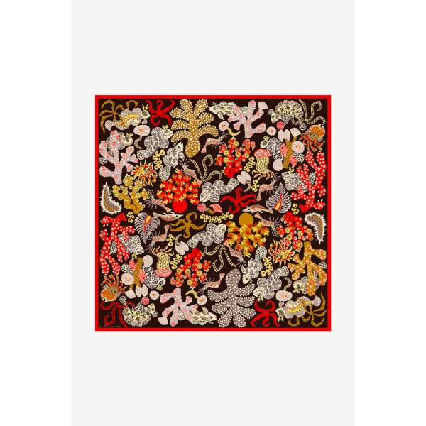 Inoui Editions šilko skara JARDIN BROWN